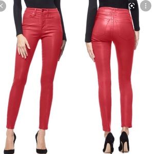 Good American coated faux leather pants
